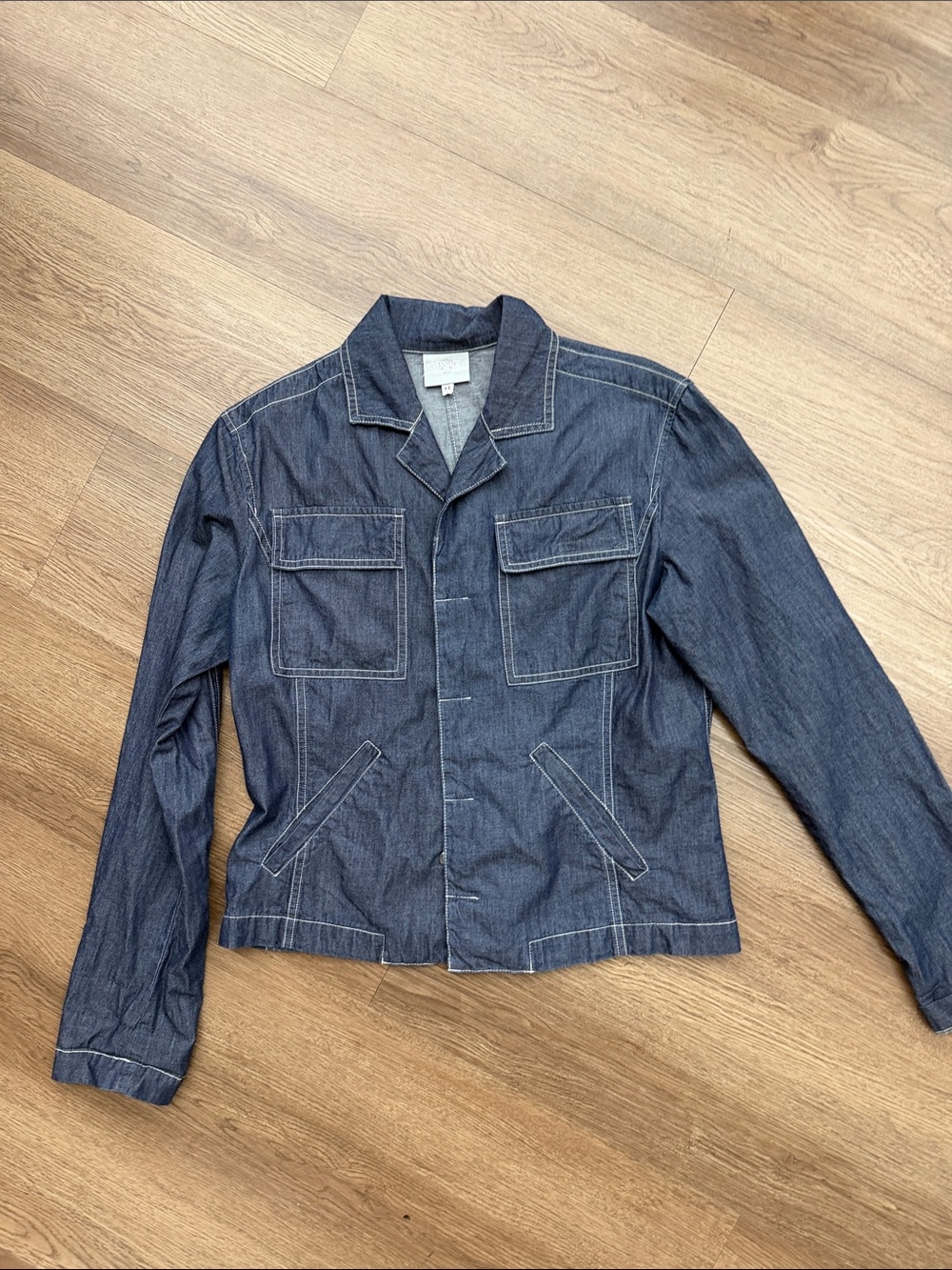 Versace Dark Blue Denim Shirt Jacket